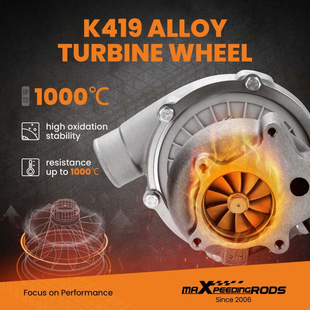 Nuovo Universal Turbo T3 T4 T04E Turbocompressore con Guarnizioni Kit Oil Cooled